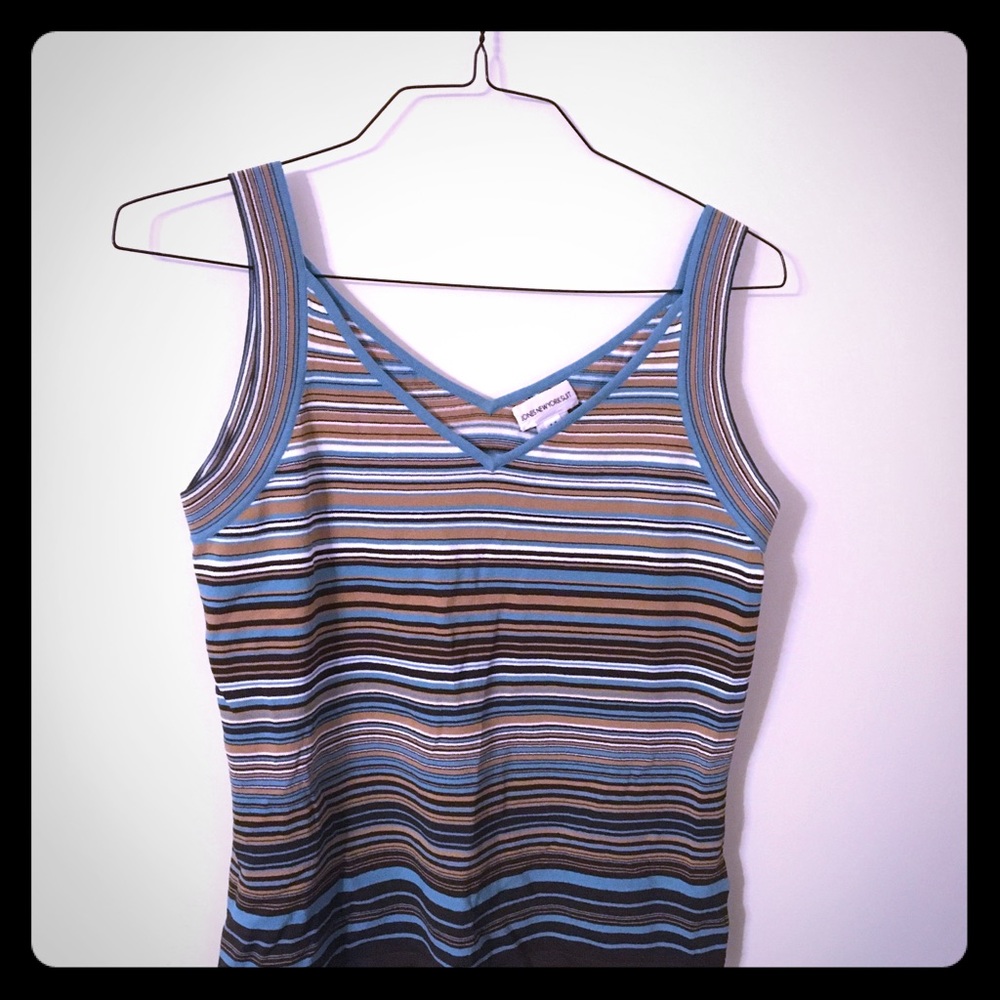 Jones New York Suits blue brown tank sz 14